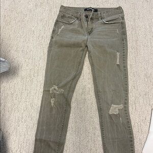 Express Olive Green Denim